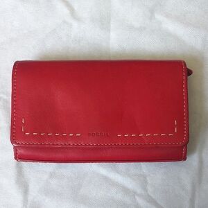 Fossil Genuine Leather Crossbody Wallet, Removal Strap